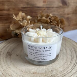 Bougie décorative parfumée Lait de riz cerisier